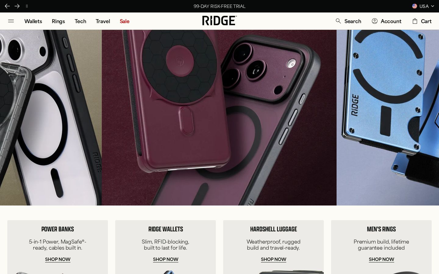 Ridge Shopify storefront preview