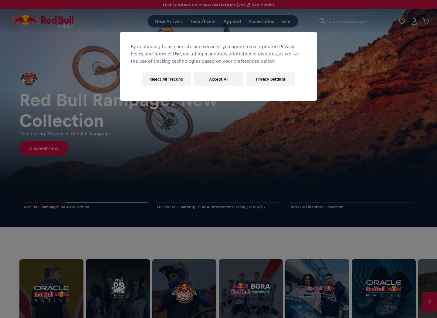 Red Bull Shop Shopify storefront preview